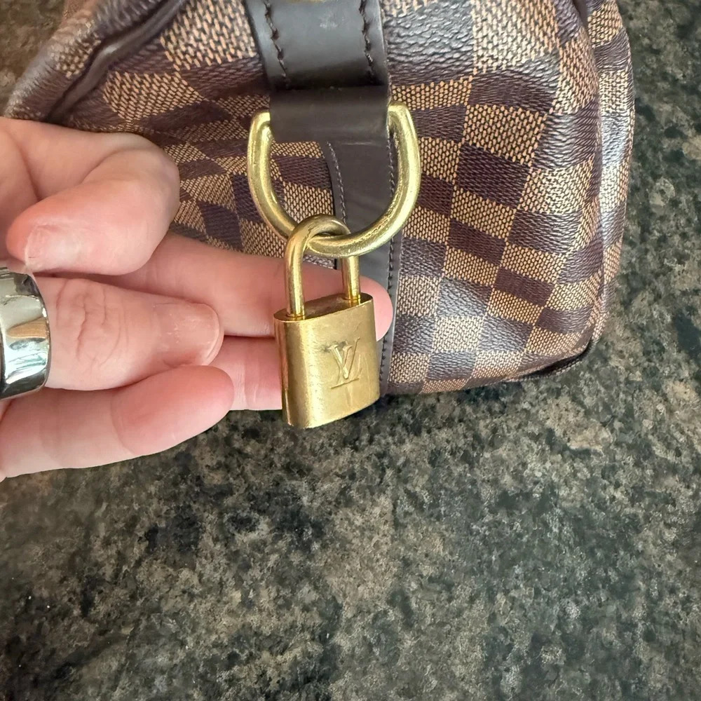 Louis Vuitton Brown Checkered Satchel - Picture 7 of 10